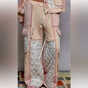 POL Pink and Cream Track Pants